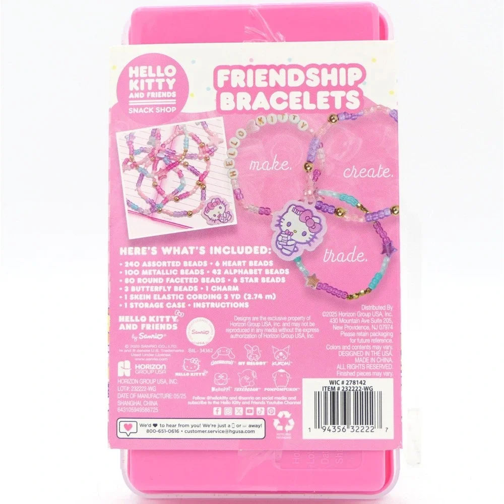 Hello Kitty And Friends Snack Shop Friendship Bracelet Set - Makes 12+ Bracelets